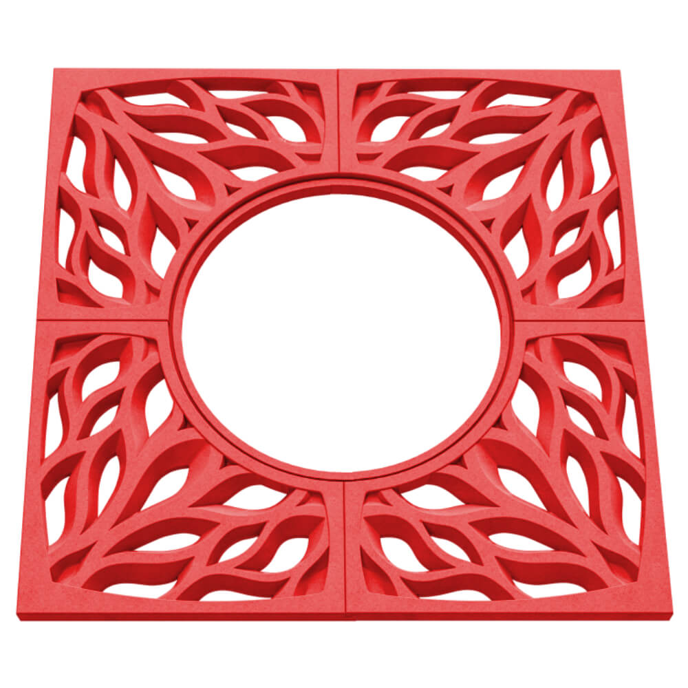 Приствольная решетка для дерева ZKING CRUST 1.2х1.2м Красная в Волхове фото