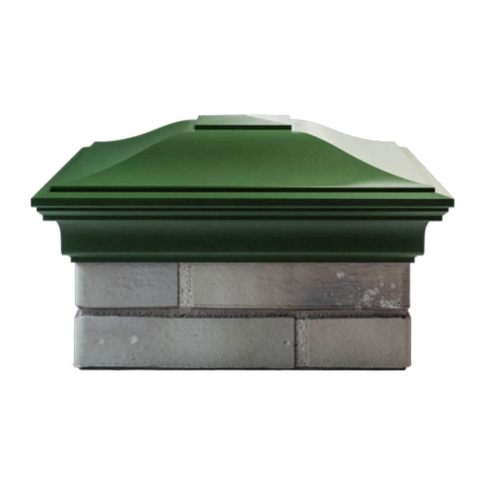 Колпак Zking Монблан Зеленый на столб 1.5х1.5 еврокирпича 0.7НФ (355х355мм) Волхов фото