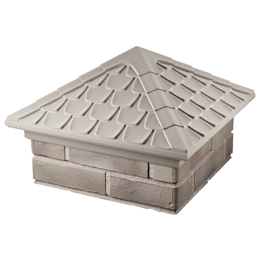 Колпак Zking Эльбрус Бежевый на столб 1.5х1.5 кирпича (385х385мм) в Волхове фото