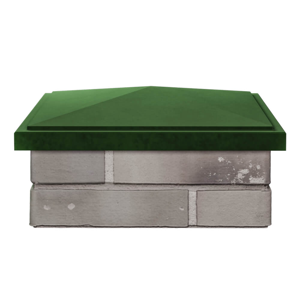 Колпак Zking БонаМоно Зеленый на столб 1.5х1.5 кирпича (385х385, 400х400мм) Волхов фото