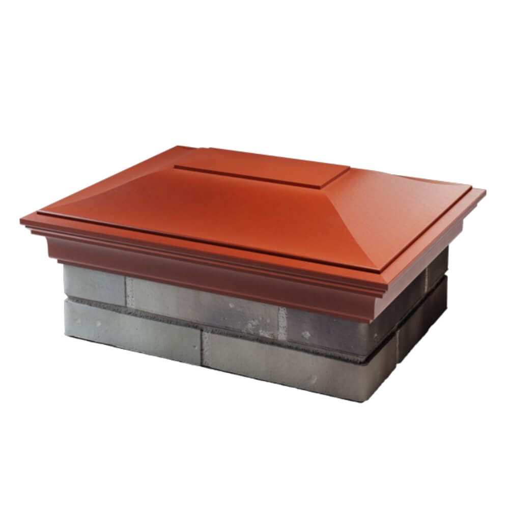 Колпак Zking Монблан Красный на столб 2х1.5 кирпича (515х385мм) в Волхове фото