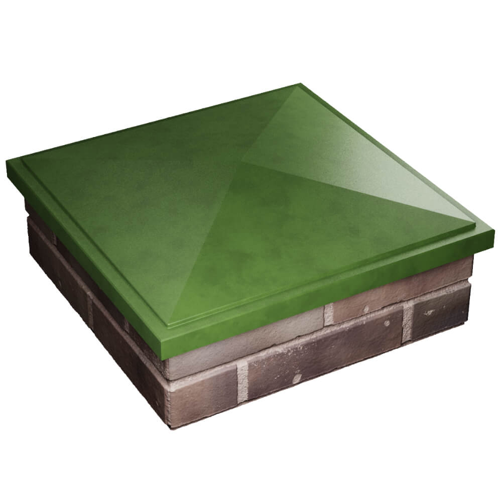 Колпак Zking БонаМоно Зеленый на столб 2х2 кирпича (515х515, 530х530мм) в Волхове фото