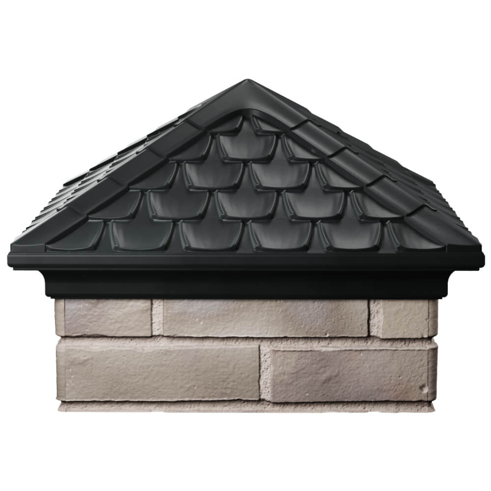 Колпак Zking Эльбрус Черный на столб 1.5х1.5 кирпича (385х385мм) Волхов фото