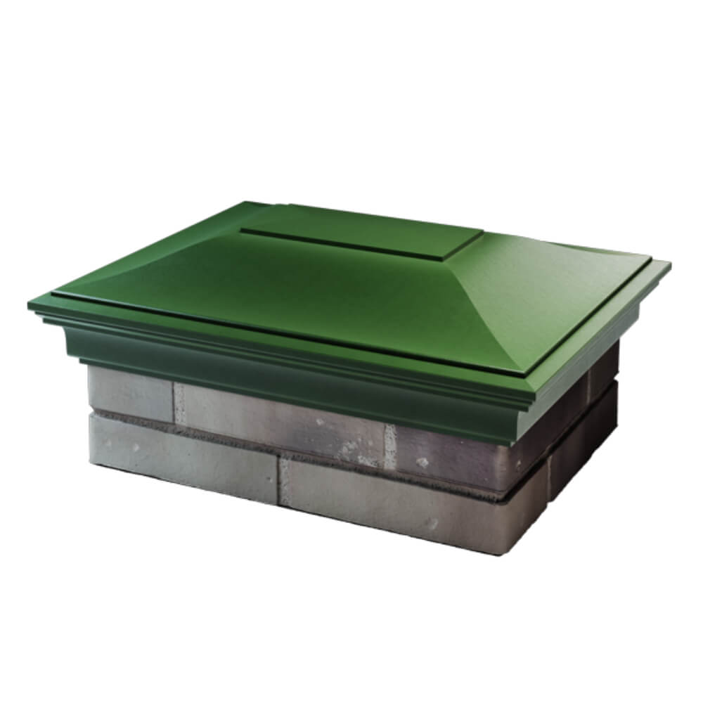 Колпак Zking Монблан Зеленый на столб 2х1.5 кирпича (515х385мм) в Волхове фото