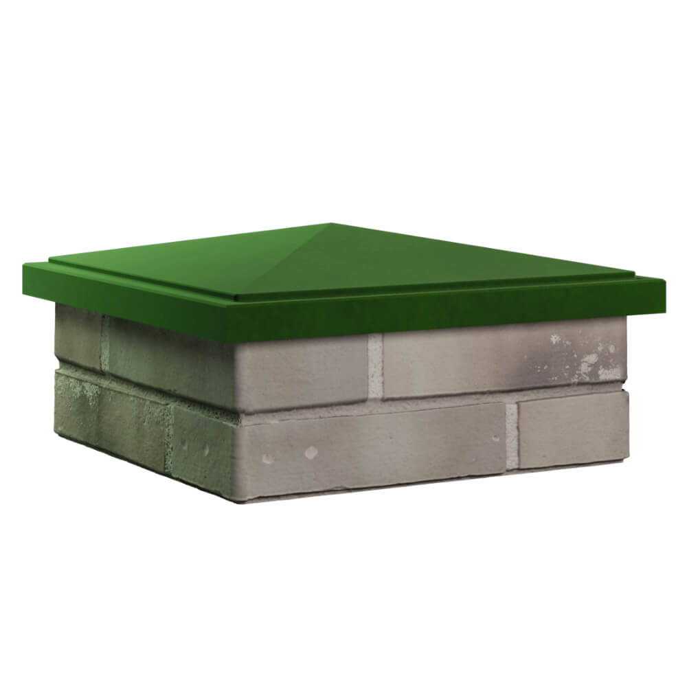 Колпак Zking БонаМоно Зеленый на столб 1.5х1.5 кирпича (385х385, 400х400мм) в Волхове фото