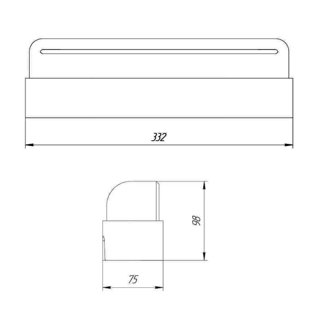 LED Светильник для шаговой плиты STONE Светлая Галька 330х75х98мм в Волхове фото