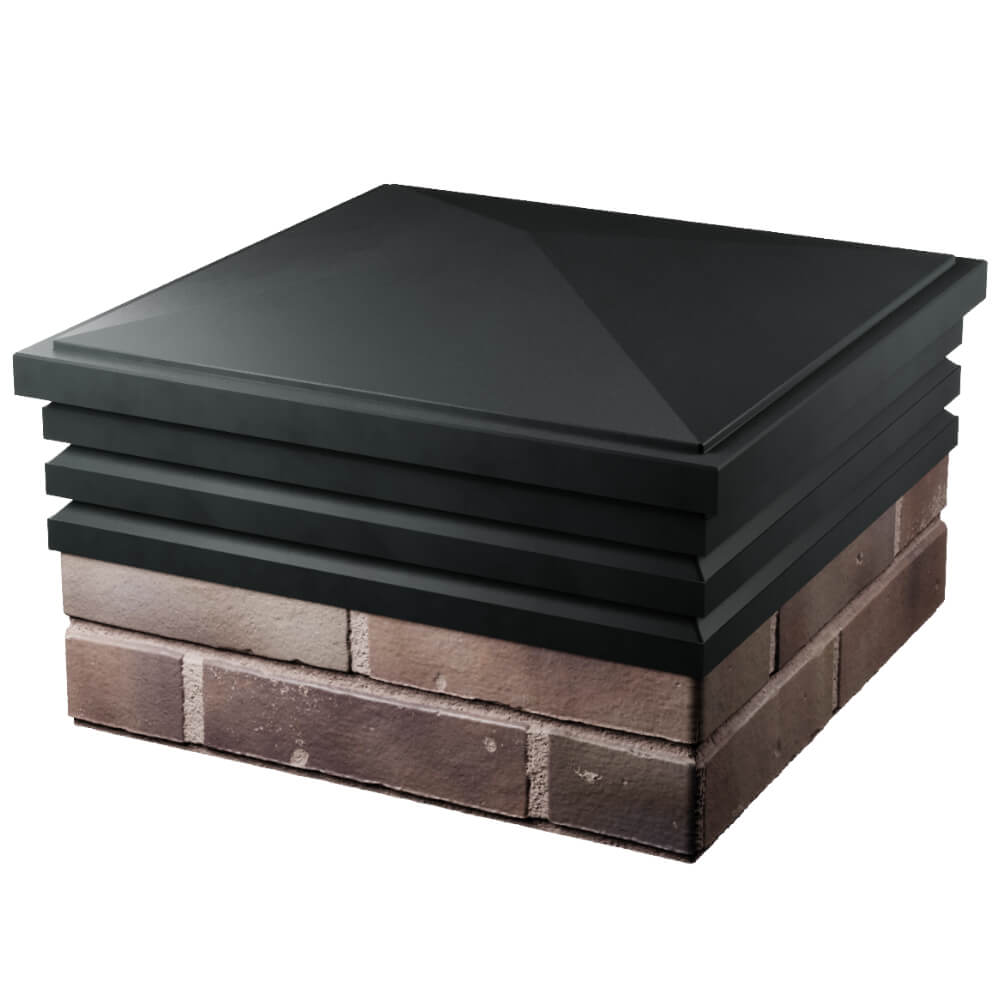 Колпак Zking Бона ХайТек Черный на столб 2х2 кирпича (513х513мм) в Волхове фото