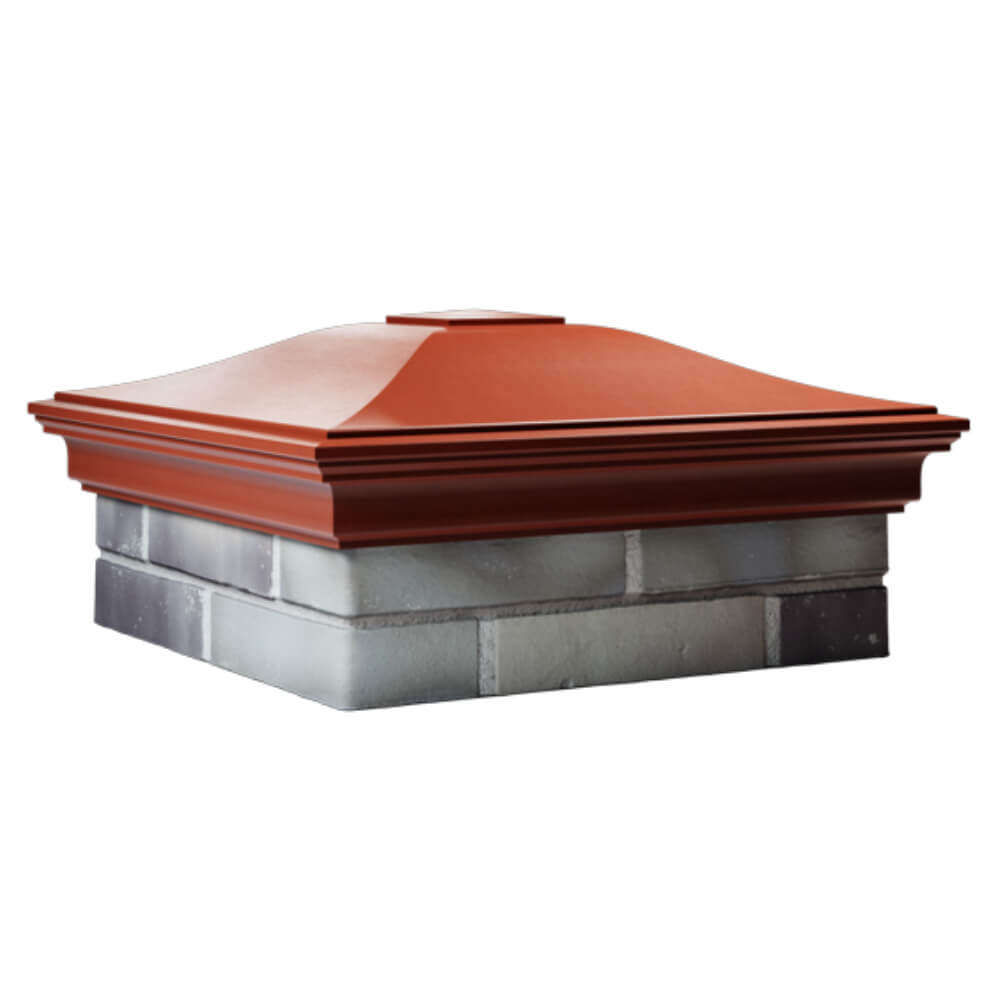 Колпак Zking Монблан Красный на столб 2х2 кирпича (515х515мм) в Волхове фото