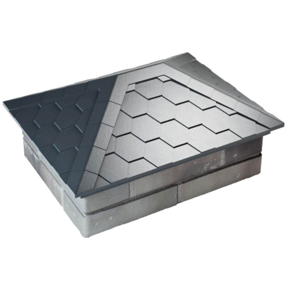 Колпак Zking Эверест Серый на столб 2х1.5 кирпича (520х390мм) Волхов фото