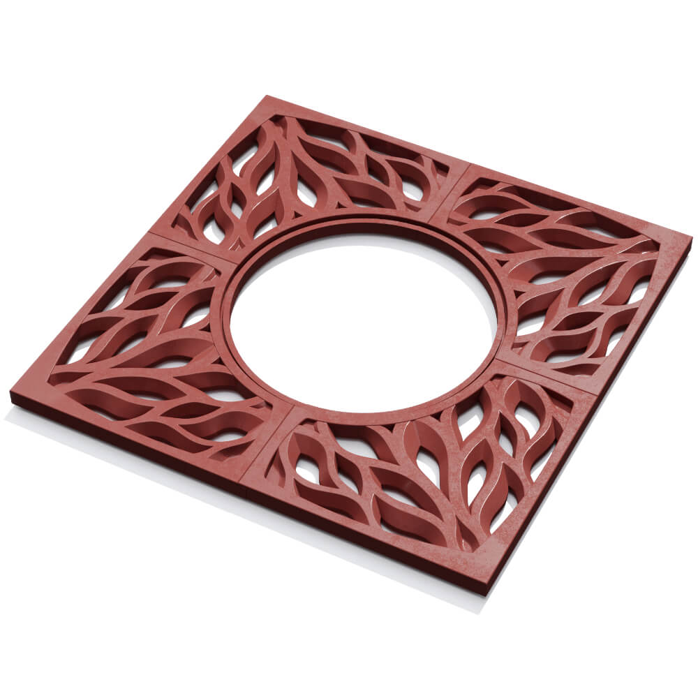 Приствольная решетка для дерева ZKING CRUST 1.2х1.2м Красная в Волхове фото