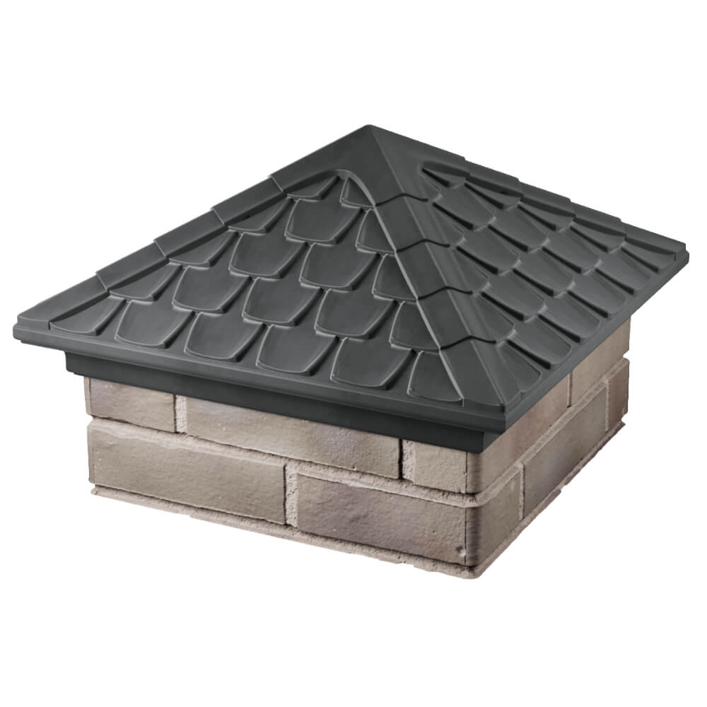 Колпак Zking Эльбрус Серый на столб 1.5х1.5 кирпича (385х385мм) в Волхове фото