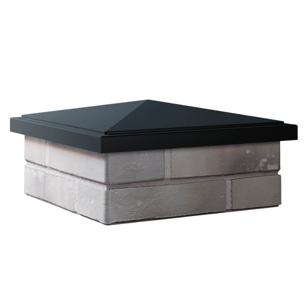 Колпак Zking БонаМоно Черный на столб 1.5х1.5 кирпича (385х385, 400х400мм) в Волхове фото