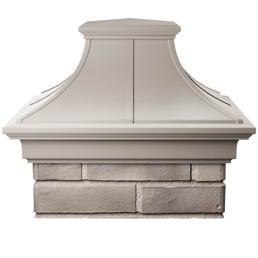 Колпак Zking Монблан Премиум Бежевый на столб 1.5х1.5 кирпича (385х385мм) Волхов фото