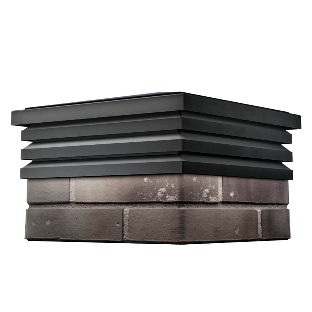 Колпак Zking Бона ХайТек Черный на столб 1.5х1.5 кирпича (385х385мм) в Волхове фото