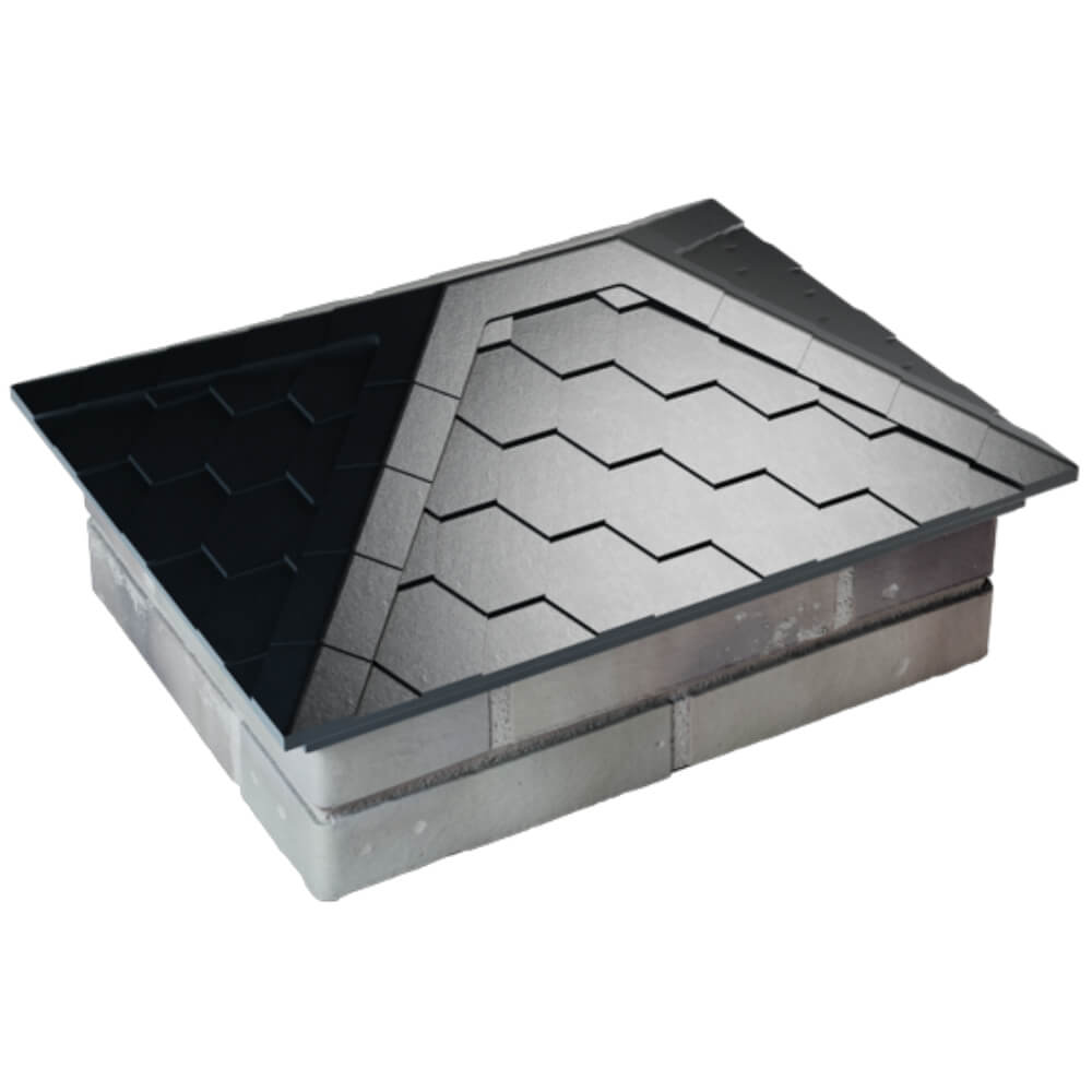 Колпак Zking Эверест Черный на столб 2х1.5 кирпича (520х390мм) Волхов фото