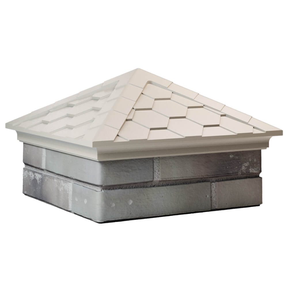 Колпак Zking Эверест Бежевый на столб 1.5х1.5 кирпича (390х390мм) в Волхове фото