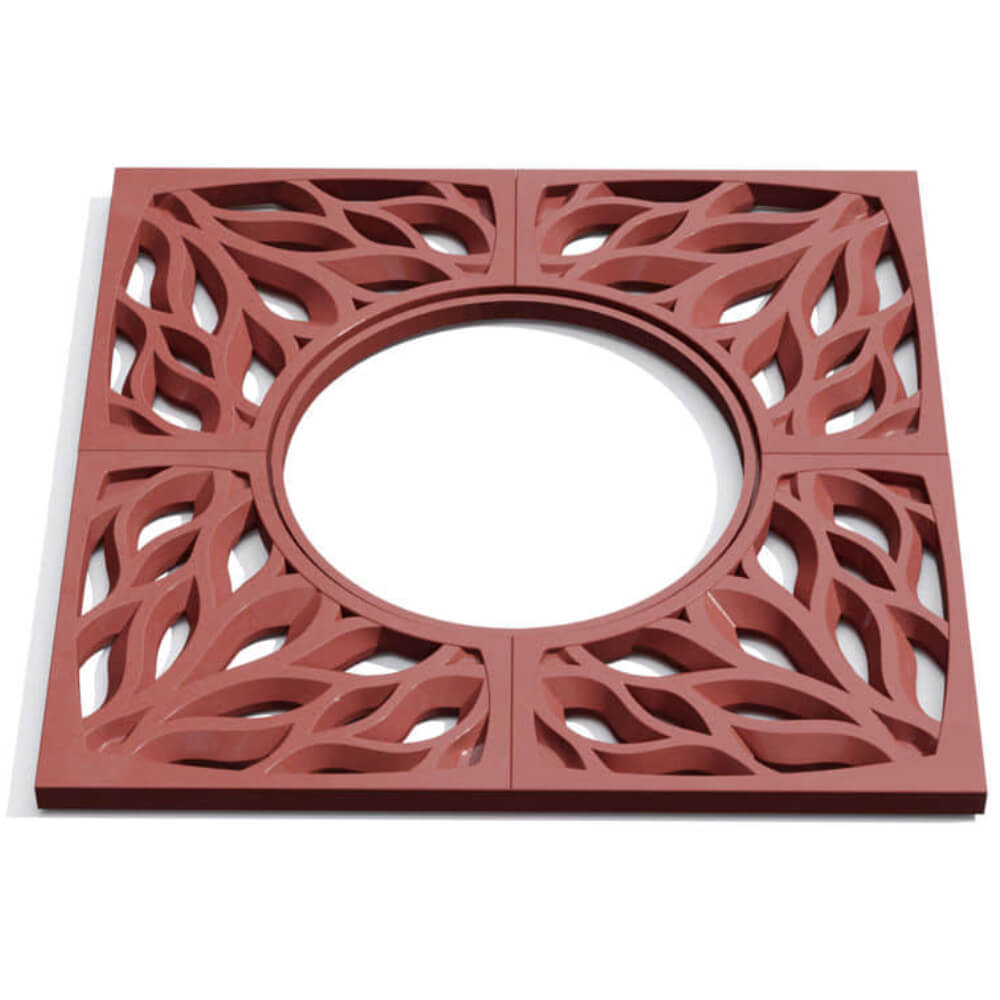 Приствольная решетка для дерева ZKING CRUST 1.2х1.2м Красная Волхов фото