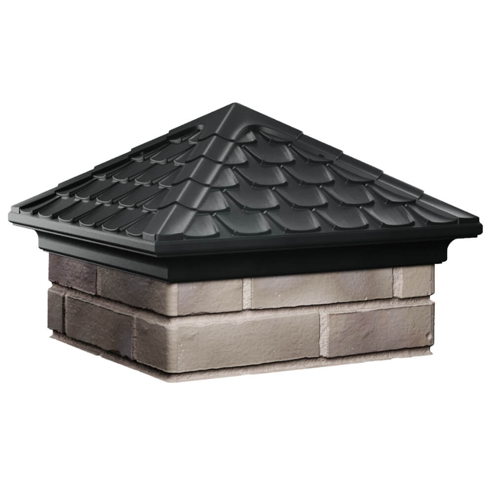 Колпак Zking Эльбрус Черный на столб 1.5х1.5 кирпича (385х385мм) в Волхове фото