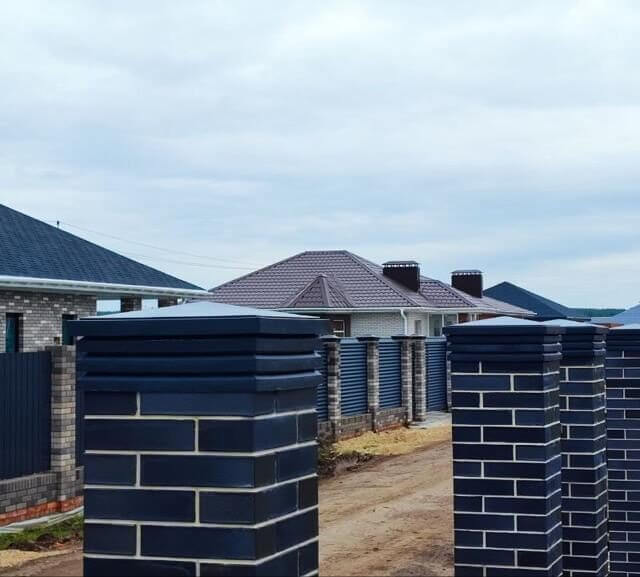 Колпак Zking Бона ХайТек Серый на столб 1.5х1.5 кирпича (385х385мм) в Волхове фото