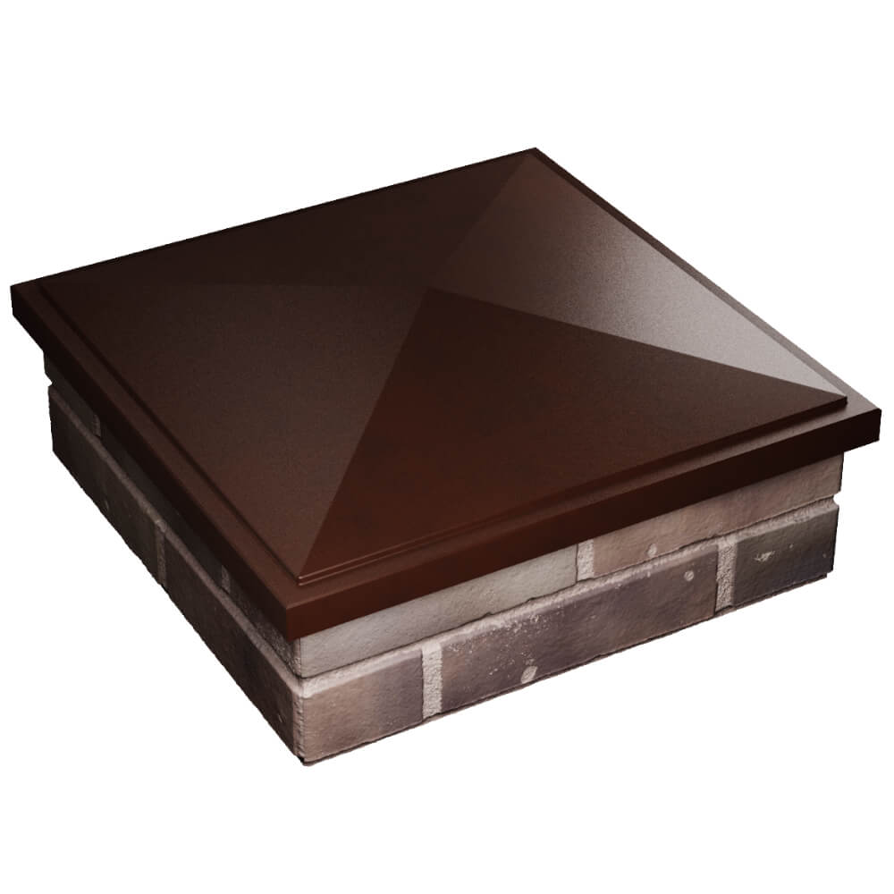 Колпак Zking БонаМоно Коричневый на столб 2х2 кирпича (515х515, 530х530мм) в Волхове фото