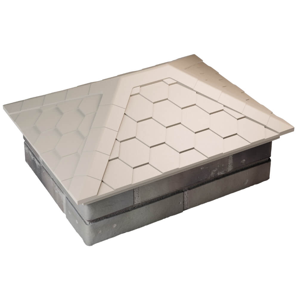 Колпак Zking Эверест Бежевый на столб 2х1.5 кирпича (520х390мм) Волхов фото