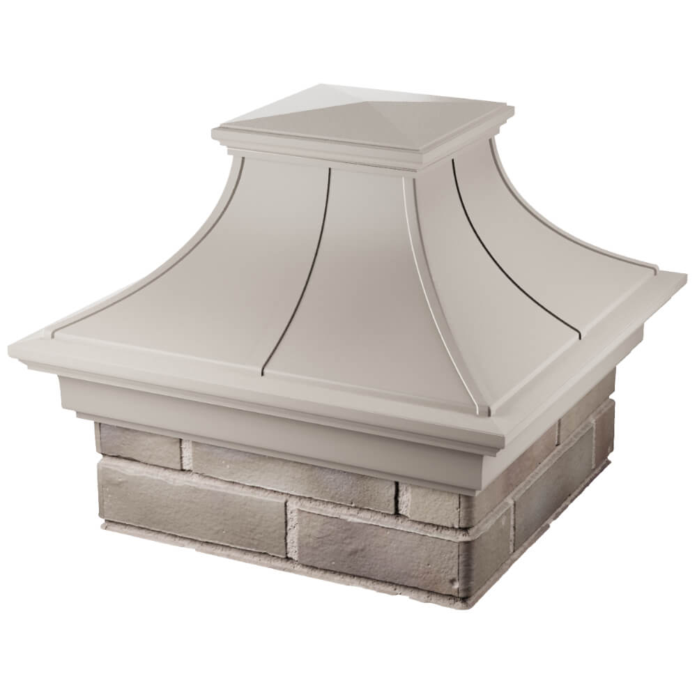 Колпак Zking Монблан Премиум Бежевый на столб 1.5х1.5 кирпича (385х385мм) в Волхове фото