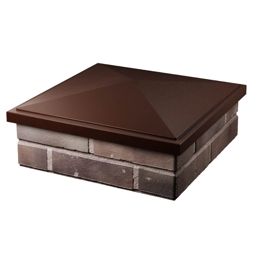 Колпак Zking БонаМоно Коричневый на столб 2х2 кирпича (515х515, 530х530мм) в Волхове фото