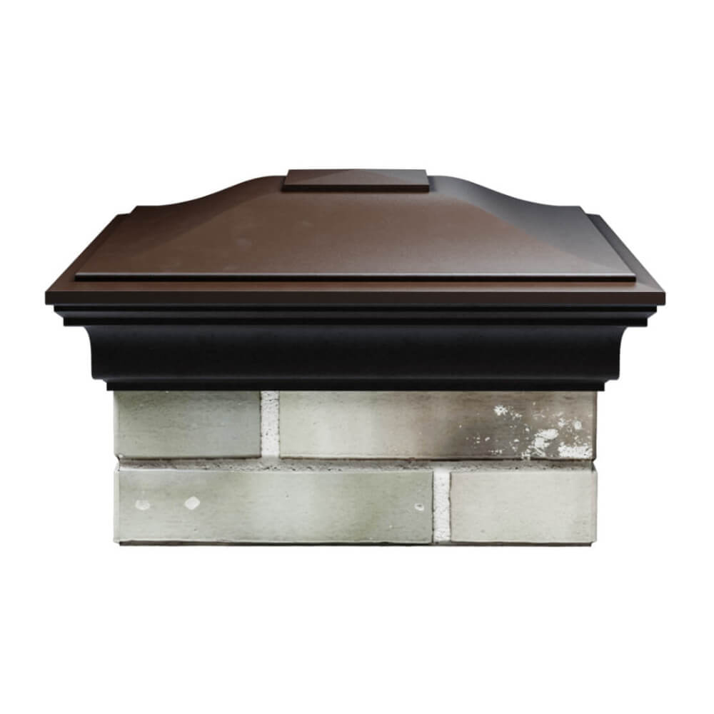 Колпак Zking Монблан Коричневый на столб 1.5х1.5 еврокирпича 0.7НФ (355х355мм) Волхов фото