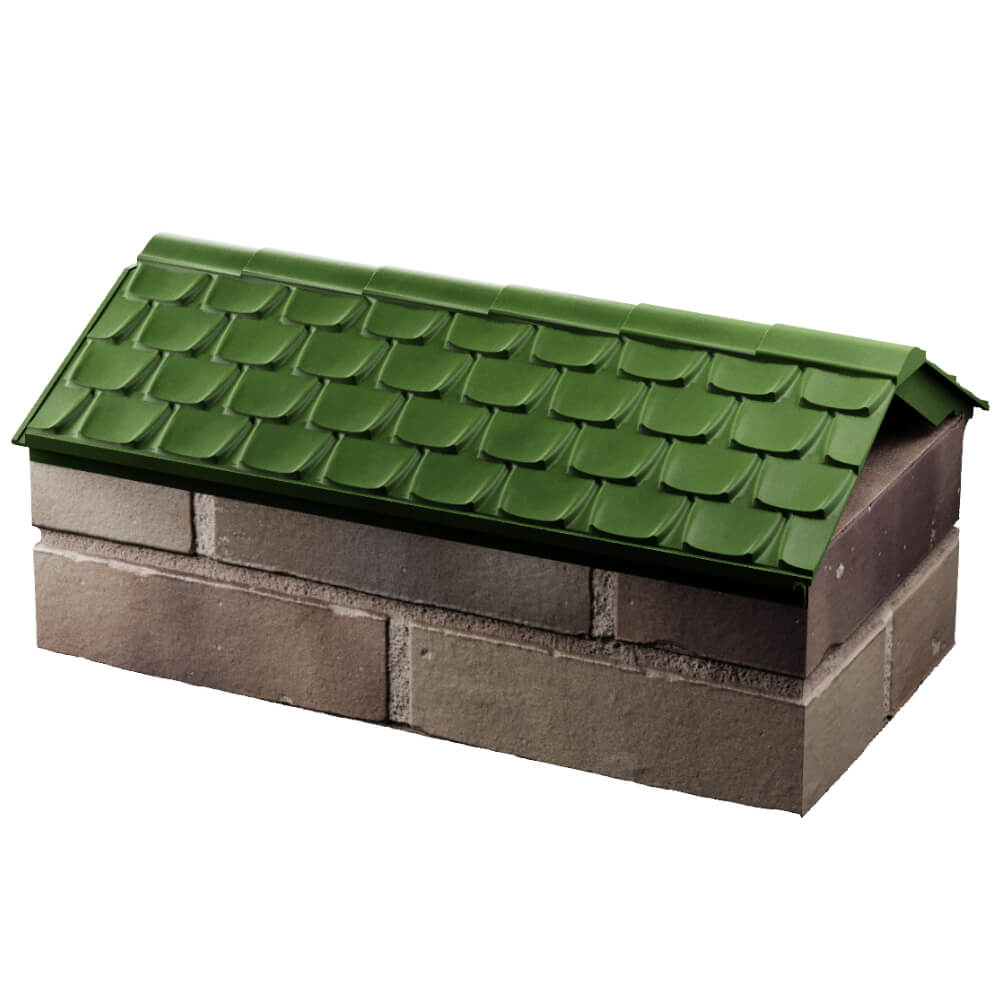 Парапет Zking Эльбрус Зеленый с посадкой на 1 кирпич (255мм) в Волхове фото