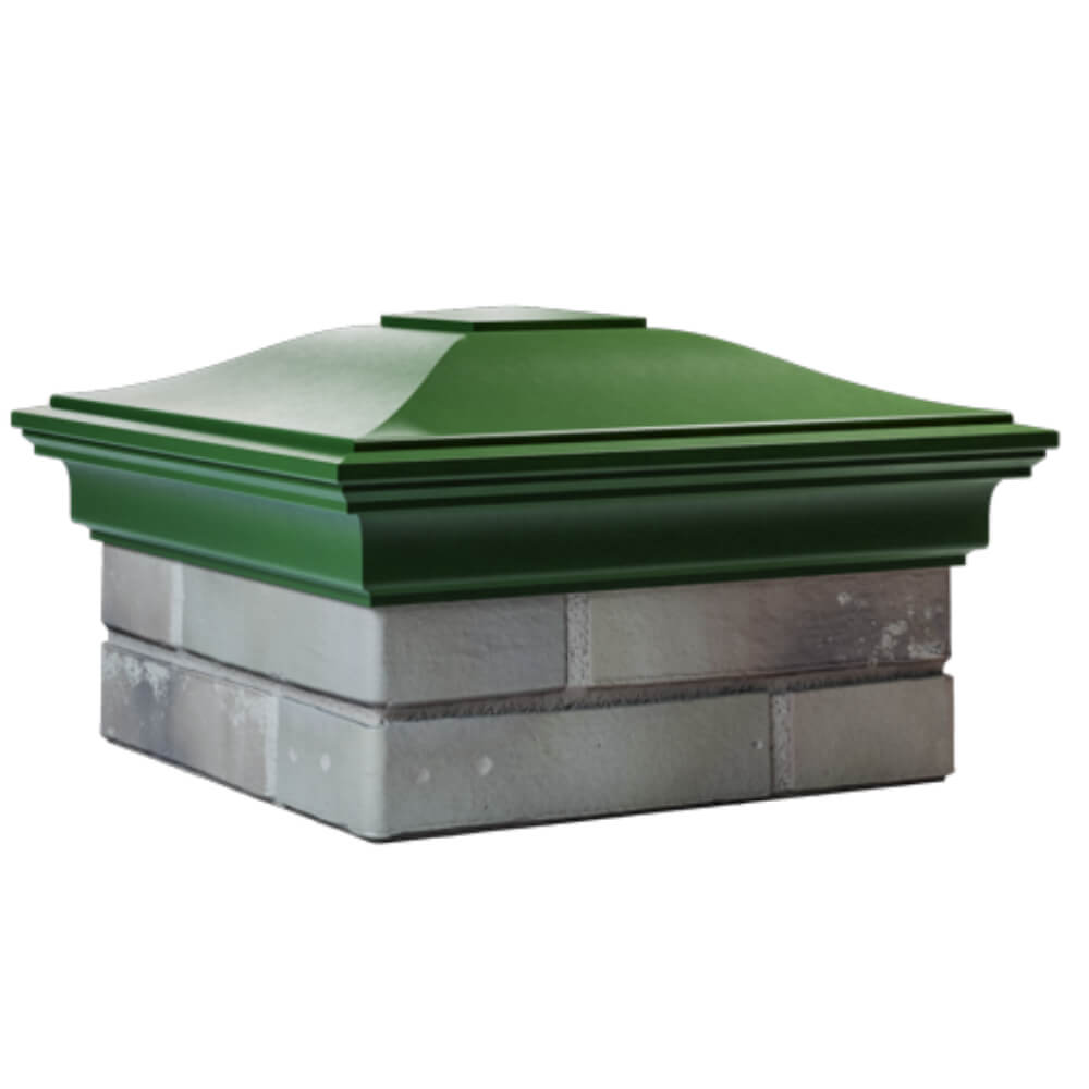 Колпак Zking Монблан Зеленый на столб 1.5х1.5 кирпича (385х385мм) в Волхове фото