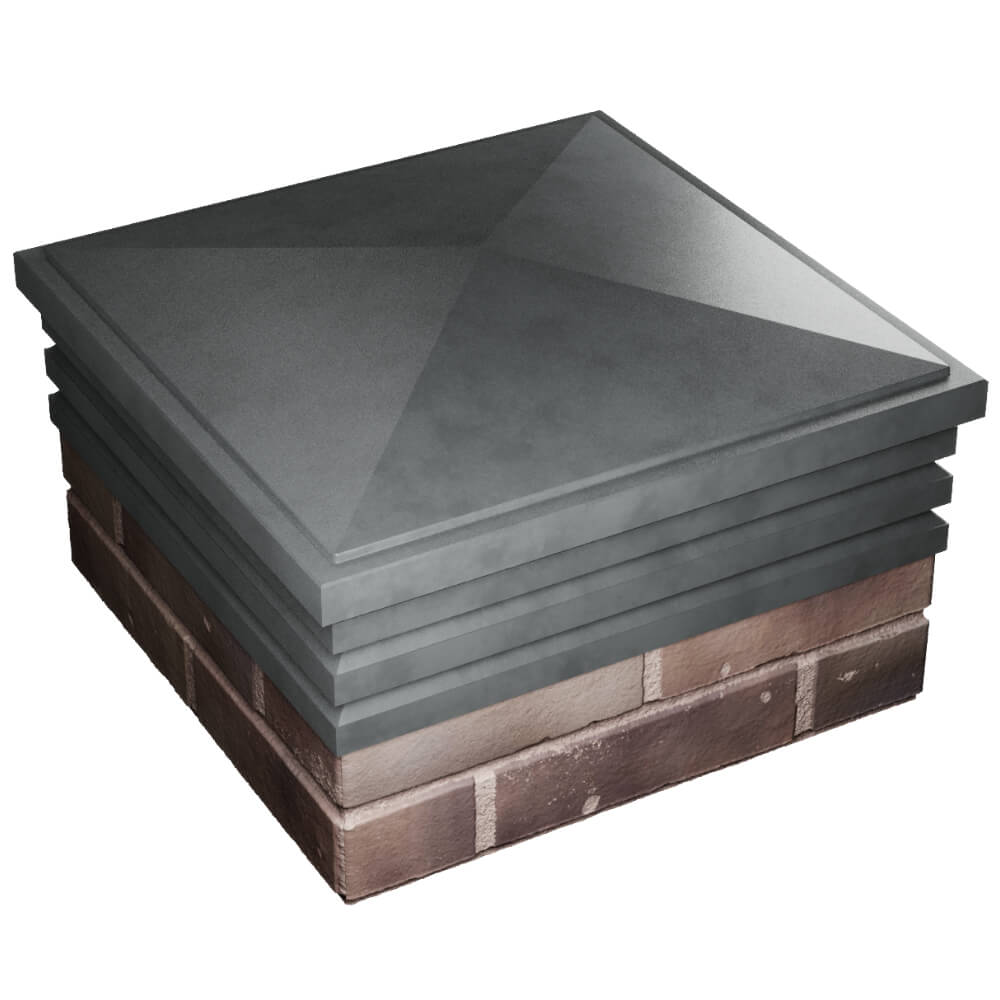 Колпак Zking Бона ХайТек Серый на столб 2х2 кирпича (513х513мм) в Волхове фото