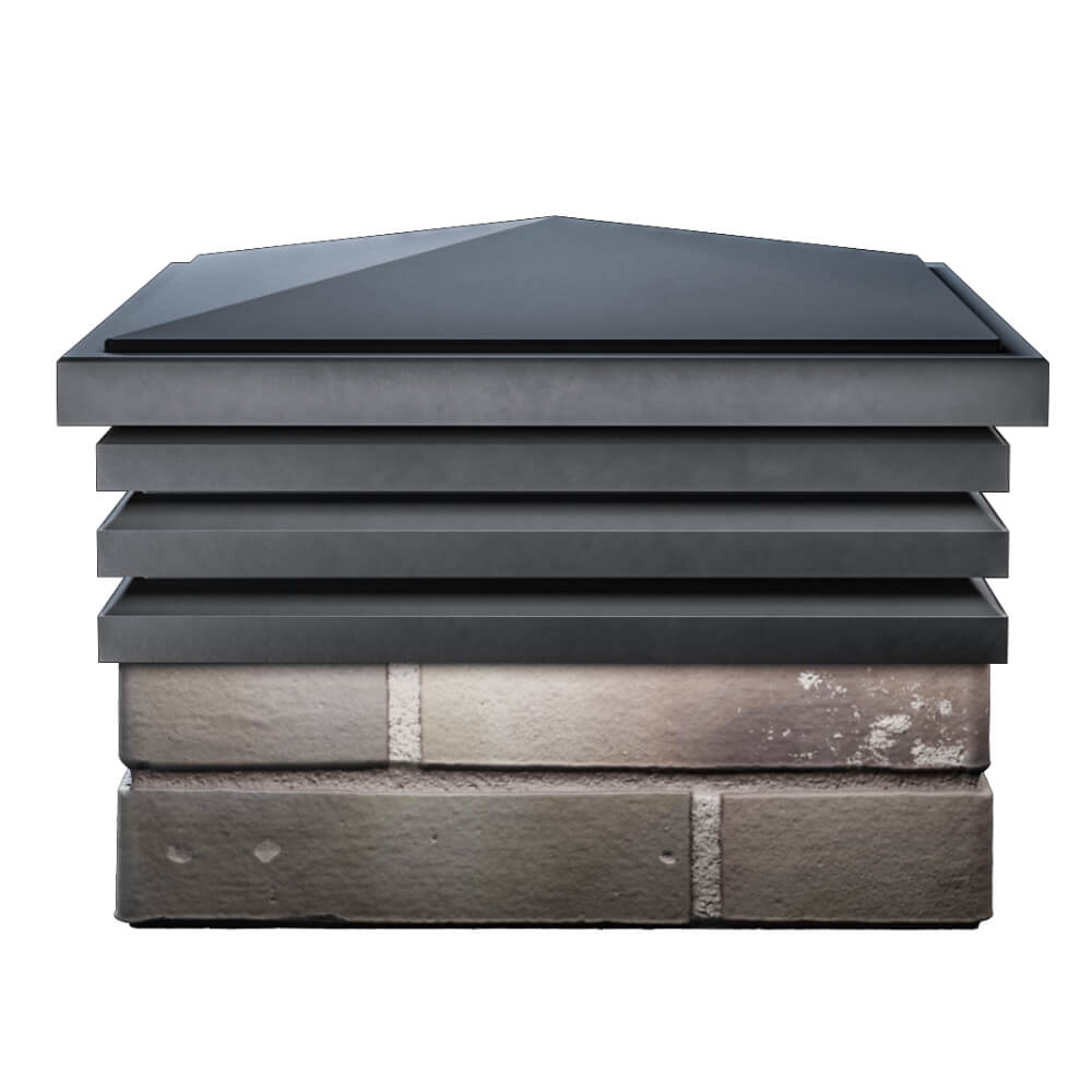 Колпак Zking Бона ХайТек Серый на столб 1.5х1.5 кирпича (385х385мм) Волхов фото