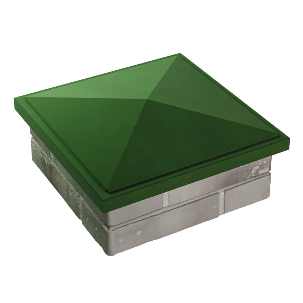 Колпак Zking БонаМоно Зеленый на столб 1.5х1.5 кирпича (385х385, 400х400мм) в Волхове фото