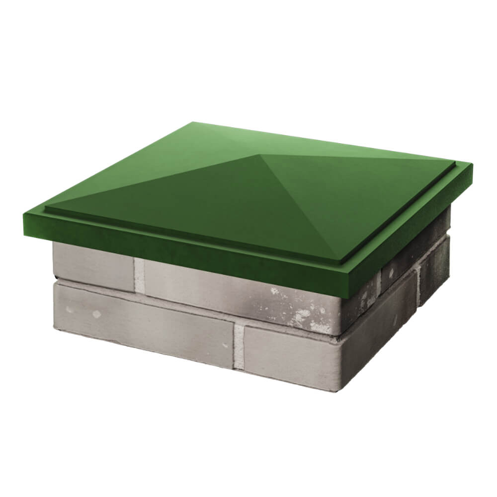 Колпак Zking БонаМоно Зеленый на столб 1.5х1.5 кирпича (385х385, 400х400мм) в Волхове фото