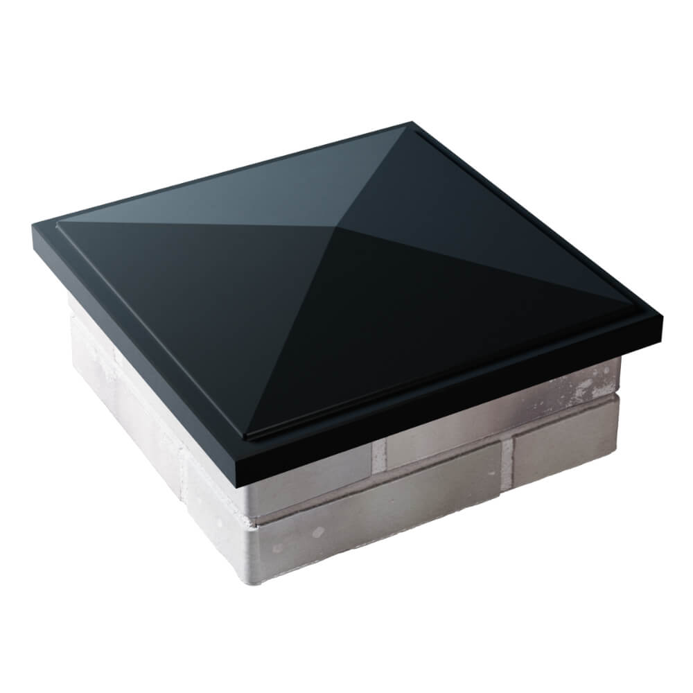 Колпак Zking БонаМоно Черный на столб 1.5х1.5 кирпича (385х385, 400х400мм) в Волхове фото