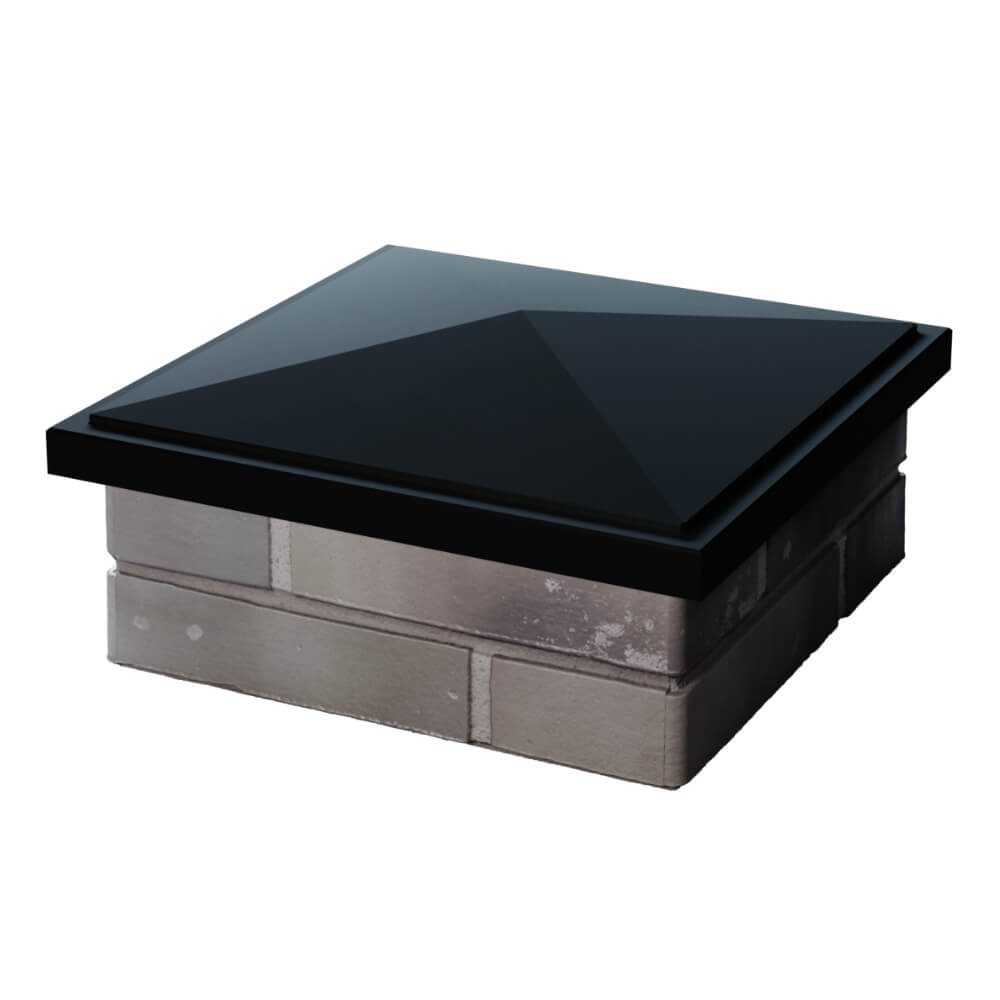 Колпак Zking БонаМоно Черный на столб 1.5х1.5 кирпича (385х385, 400х400мм) в Волхове фото