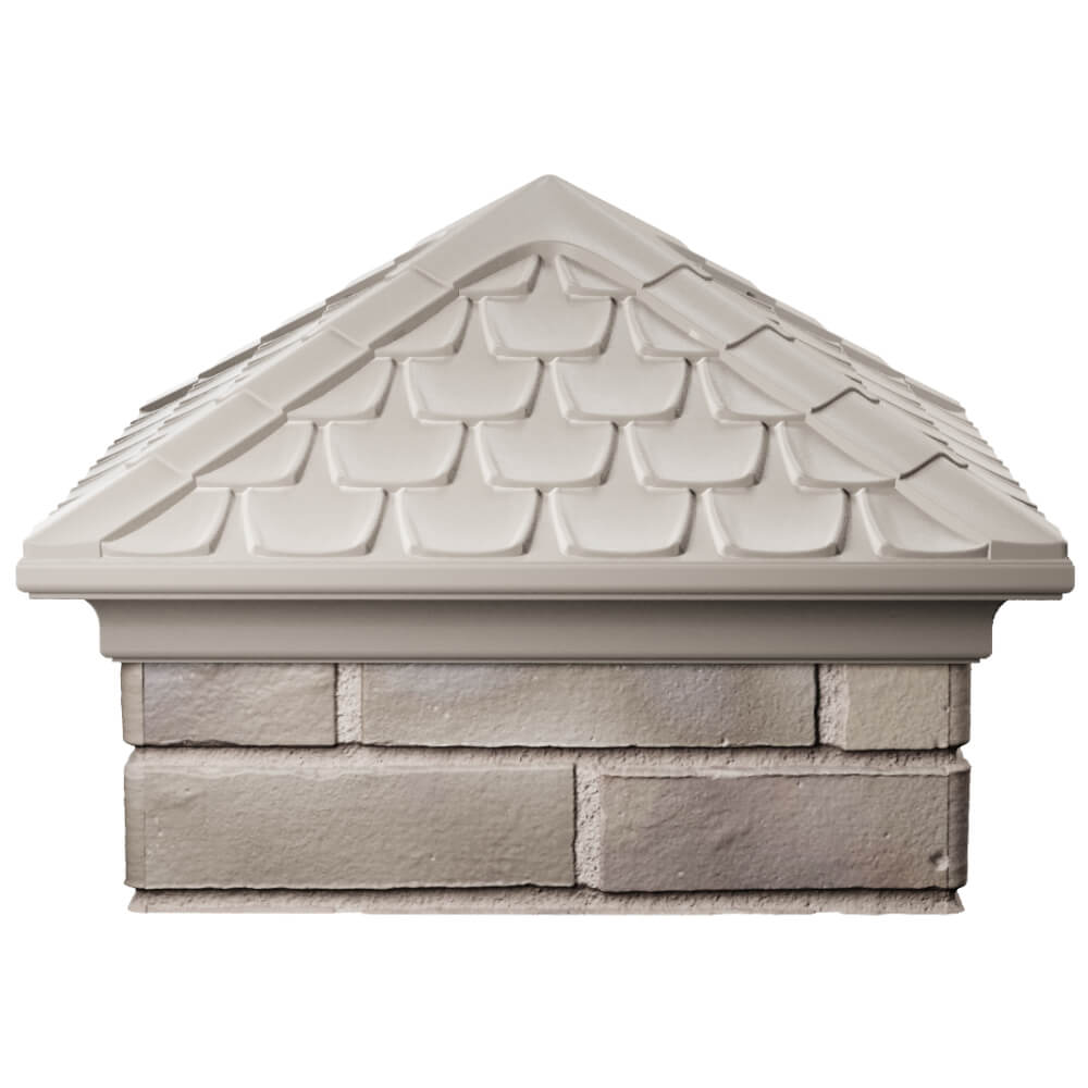 Колпак Zking Эльбрус Бежевый на столб 1.5х1.5 кирпича (385х385мм) Волхов фото