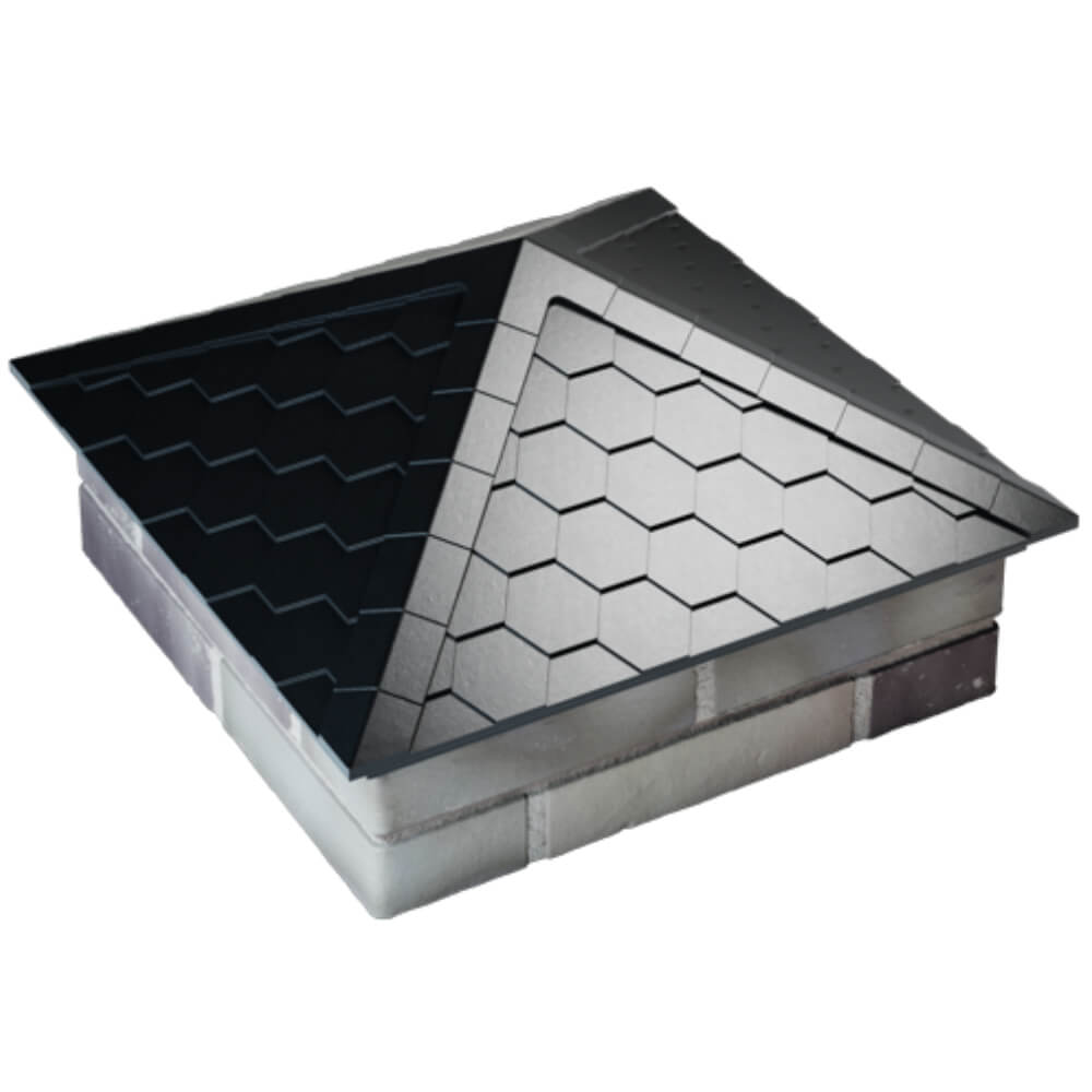 Колпак Zking Эверест Черный на столб 2х2 кирпича (535х535мм) Волхов фото