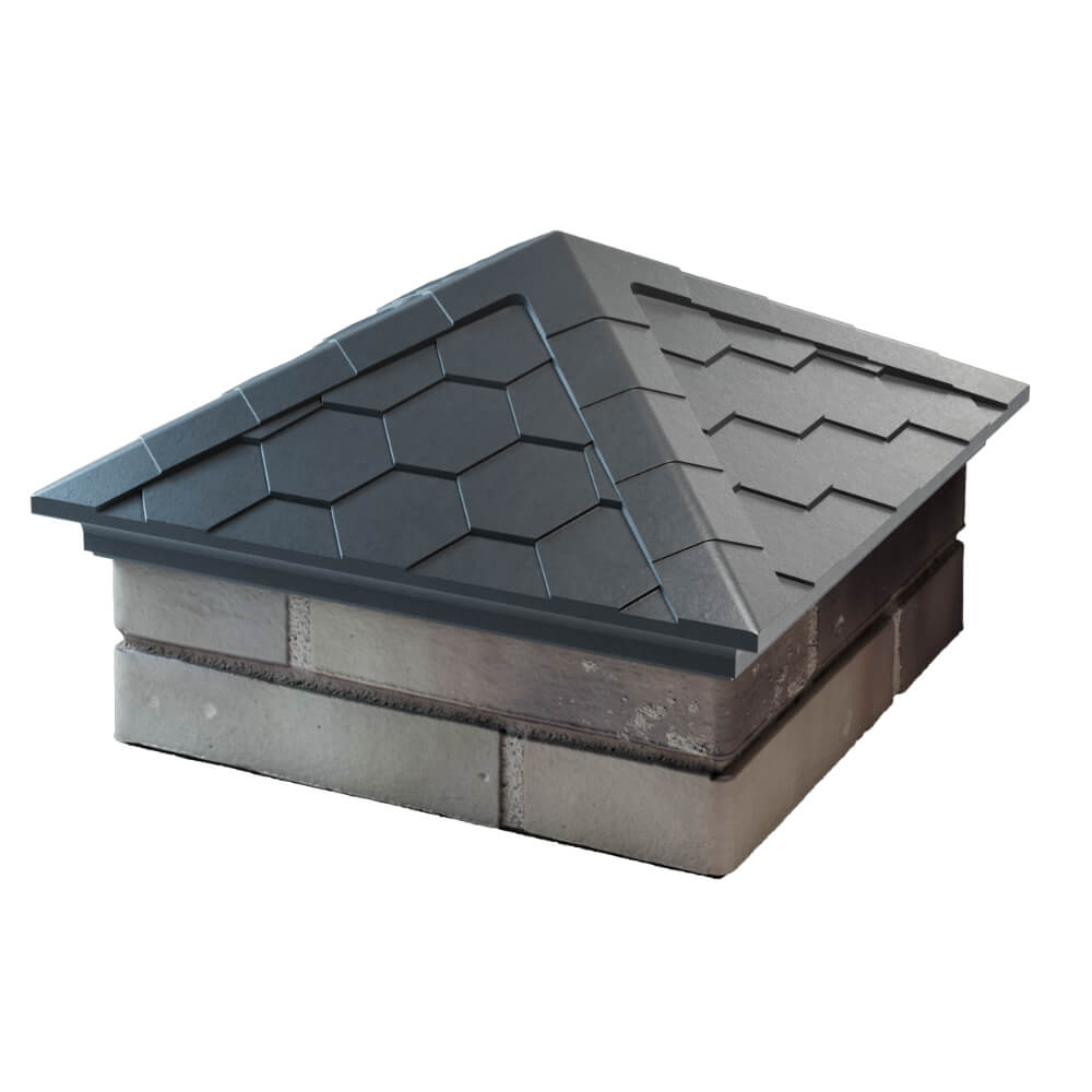 Колпак Zking Эверест Серый на столб 1.5х1.5 кирпича (390х390мм) в Волхове фото