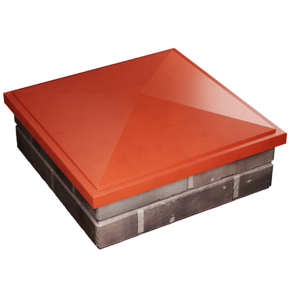 Колпак Zking БонаМоно Красный на столб 2х2 кирпича (515х515, 530х530мм) в Волхове фото