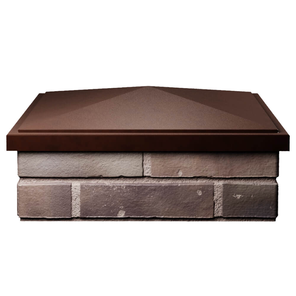 Колпак Zking БонаМоно Коричневый на столб 2х2 кирпича (515х515, 530х530мм) Волхов фото