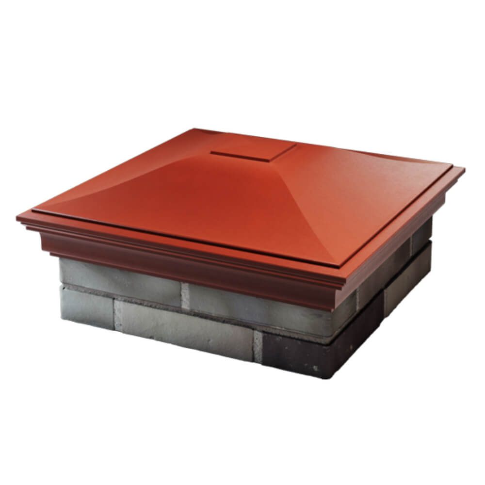 Колпак Zking Монблан Красный на столб 2х2 кирпича (515х515мм) в Волхове фото