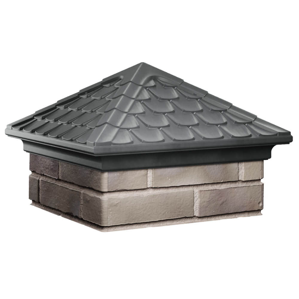 Колпак Zking Эльбрус Серый на столб 1.5х1.5 кирпича (385х385мм) в Волхове фото