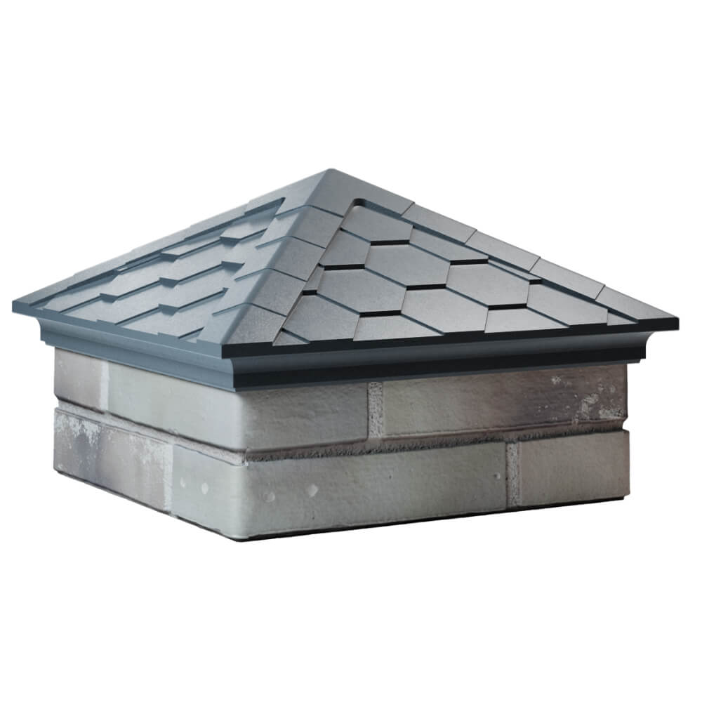 Колпак Zking Эверест Серый на столб 1.5х1.5 кирпича (390х390мм) в Волхове фото