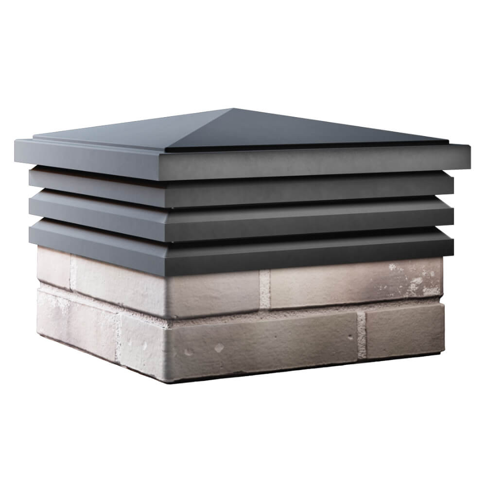 Колпак Zking Бона ХайТек Серый на столб 1.5х1.5 кирпича (385х385мм) в Волхове фото