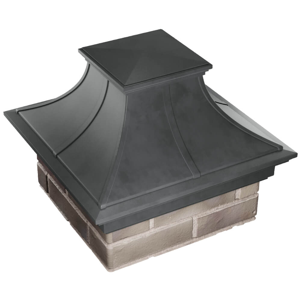 Колпак Zking Монблан Премиум Серый на столб 1.5х1.5 кирпича (385х385мм) в Волхове фото