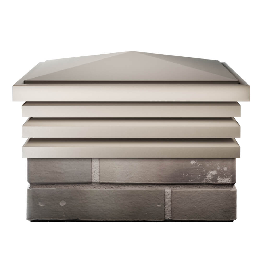 Колпак Zking Бона ХайТек Бежевый на столб 1.5х1.5 кирпича (385х385мм) Волхов фото