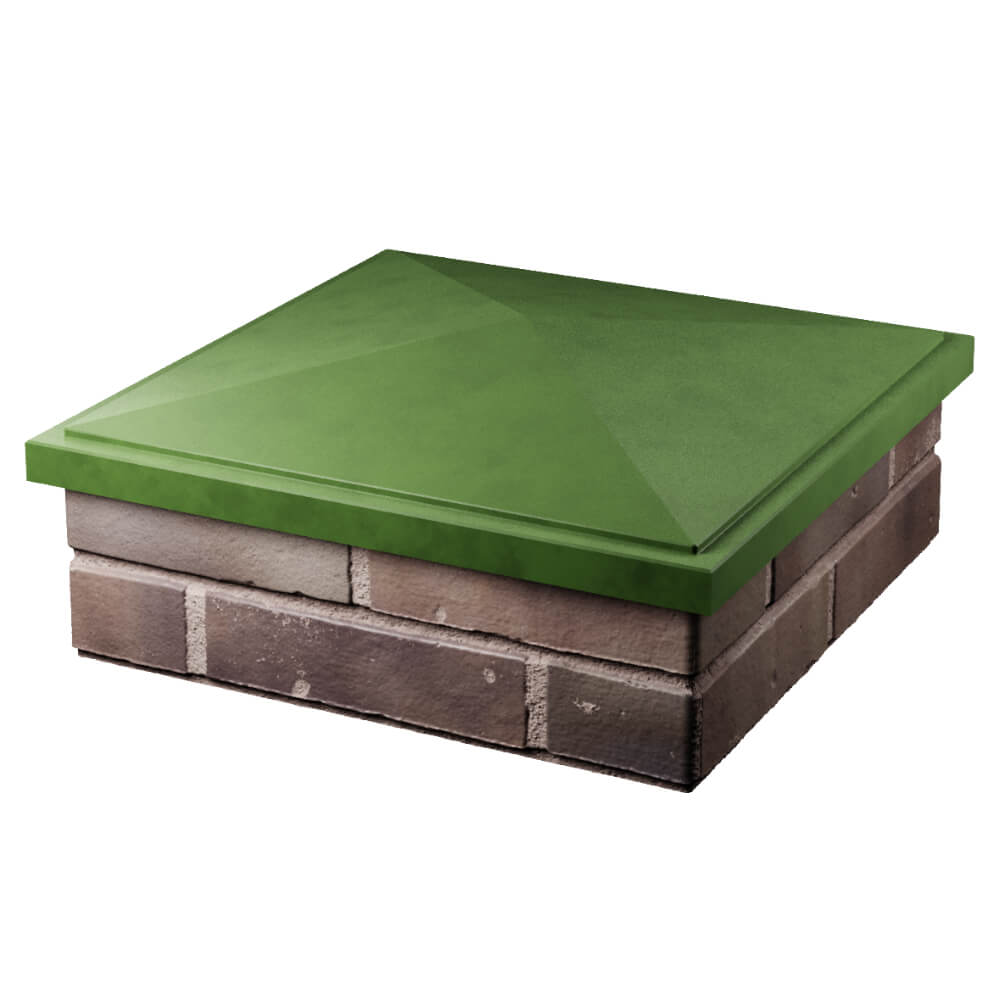 Колпак Zking БонаМоно Зеленый на столб 2х2 кирпича (515х515, 530х530мм) в Волхове фото