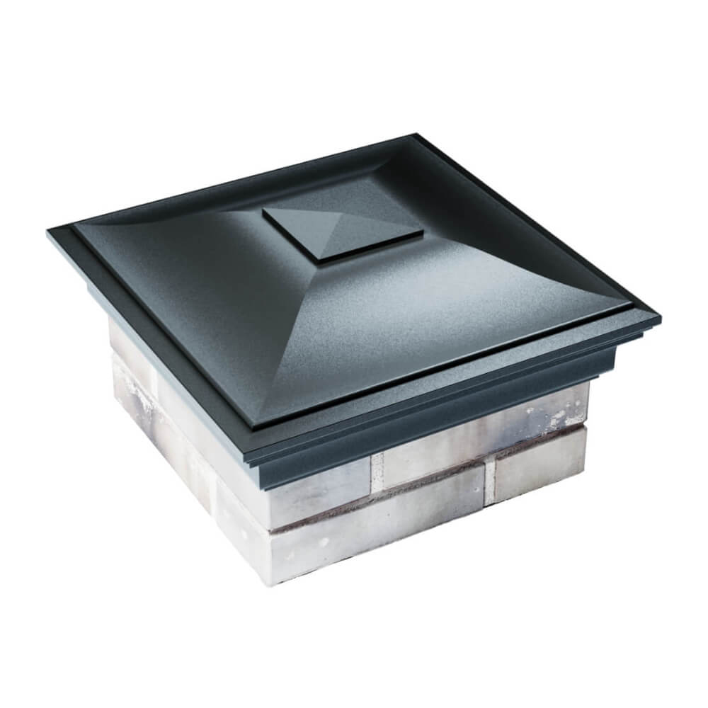 Колпак Zking Монблан Черный на столб 1.5х1.5 еврокирпича 0.7НФ (355х355мм) в Волхове фото