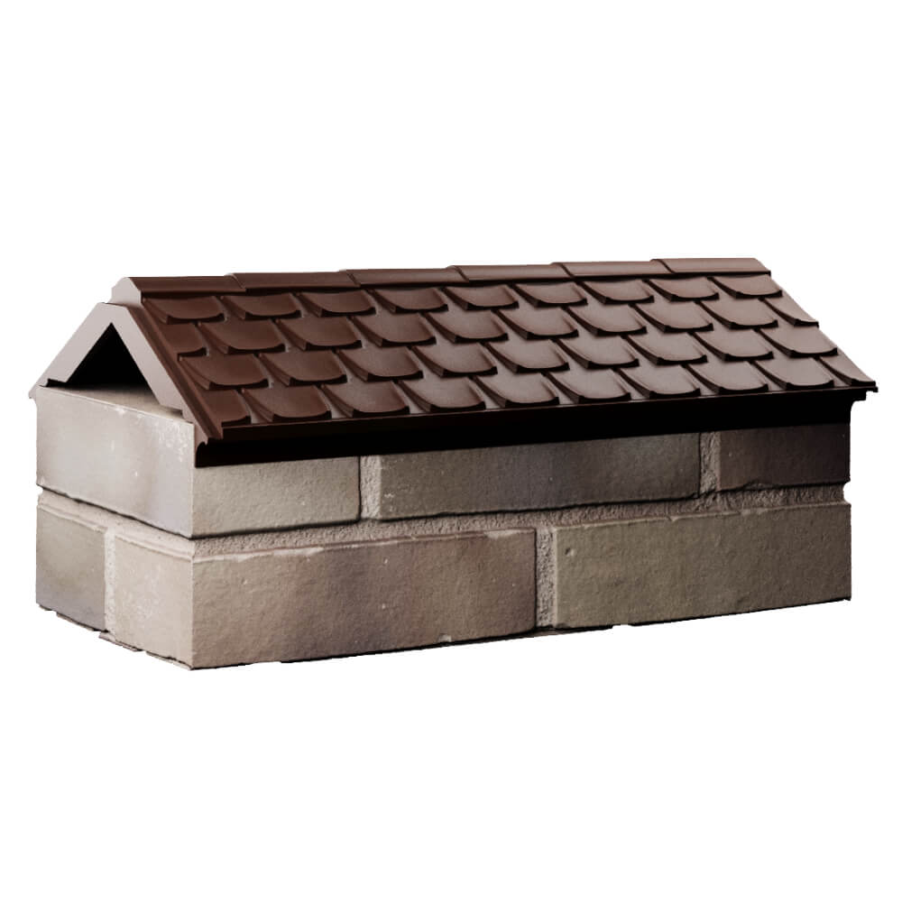 Парапет Zking Эльбрус Коричневый с посадкой на 1 кирпич (255мм) Волхов фото